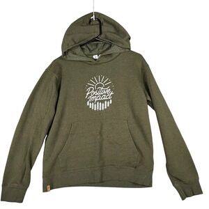 Tentree‎ Positive Impact Graphic Hoodie Olive Green Sweatshirt Women's Size S